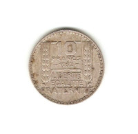 221/ FRANCE : 10 Francs Turin 1932 (argent) - 10 Francs