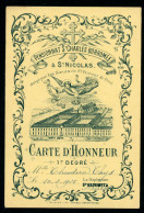 Carte Postale - Belgique - Carte D'Honneur - Pensionnat St Charles Borromée à St Nicolas (CP24820) - Saint-Nicolas