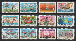 - FRANCE Adhésifs N° 1140/51 Oblitérés - Série Complète BONNES VACANCES 2015 (12 Timbres) - - Used Stamps
