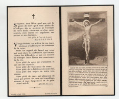 Image Pieuse Mortuaire " Mme Jean-Baptiste LEDUC Née Marie DUEZ à Somain  " ( 59 ) - Santini