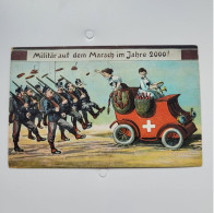 Carte Postale Ancienne (1920) Futuriste - Saint-Gall - Une Marche Militaire En L'an 2000 - San Galo