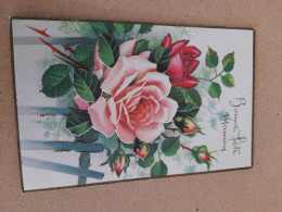 Carte Systéme   - Bonne Fête Maman    , Fleurs    (  Roses  )   AQ952 - Met Mechanische Systemen