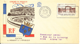 France FDC 17-12-1953 Congres De Versailles 17-12-1953 With Cachet - 1950-1959