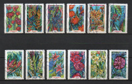 - FRANCE Adhésifs N° 1300/11 Oblitérés - Série Complète FLEURS A FOISON 2016 (12 Timbres) - - Used Stamps