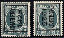Typo 123 A+B (CHARLEROY 1925) - **/mnh - Typografisch 1922-31 (Houyoux)