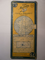 CARTE MICHELIN N°73 - CLERMONT FERRAND - LYON - 1950 - FRANCE - 1/200.000è - - Kaarten & Atlas