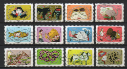 - FRANCE Adhésifs N° 1312/23 Oblitérés - Série Complète EXPRESSIONS INSPIRÉES PAR LES ANIMAUX 2016 (12 Timbres) - - Used Stamps