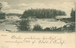 Älvkarleby - Elfkarleö 1904 (Uppsala Län); Vattenfall (Waterfall) - Written. (Fröberg - Finspong) - Zweden