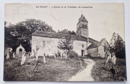 Carte Postale SAINT-POINT : Eglise Et Tombeau De Lamartine - Autres & Non Classés