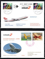 2000 Zurich - Atlanta - Zurich    Swissair First Flight, Erstflug, Premier Vol ( 2 Covers ) - Autres (Air)