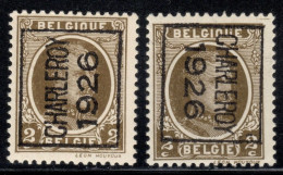 Typo 134 A+B (CHARLEROY 1926) - **/mnh - Typo Precancels 1922-31 (Houyoux)