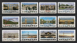 - FRANCE Adhésifs N° 1466/77 Oblitérés - Série Complète LES PONTS ET VIADUCS 2017 (12 Timbres) - - Used Stamps