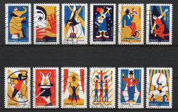 - FRANCE Adhésifs N° 1478/89 Oblitérés - Série Complète LES ARTS DU CIRQUE 2017 (12 Timbres) - - Used Stamps