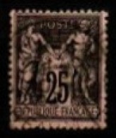 FRANCE    -   1886 .   Y&T N° 97 Oblitéré     . Type Sage - 1876-1898 Sage (Type II)