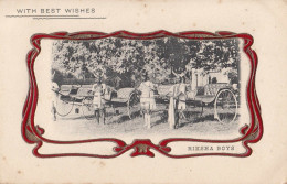 J98. Postcard. Rickshaw. Rik Sha  Boys. South Africa 1903 - Südafrika