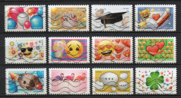 - FRANCE Adhésifs N° 1558/69 Oblitérés - Série Complète EMOJI 2018 (12 Timbres) - - Used Stamps