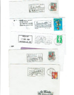 Lot De 10 Flammes Illustrées Différentes Thème Commun: Ponts & Viaducs  281 - Mechanical Postmarks (Advertisement)