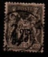 FRANCE    -   1886 .   Y&T N° 97 Oblitéré     . Type Sage - 1876-1898 Sage (Type II)