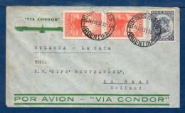 Argentina To Netherland, 1937, Via Condor, Catapult Flight L-234, SEE DESCRIPTION  (023) - Airmail