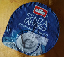 Romania, MULLER ,SENZA LATTOSIO Cap Yogurt Label,used - Fromage