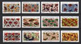 - FRANCE Adhésifs N° 1657/68 Oblitérés - Série Complète TISSUS 2019 (12 Timbres) - - Used Stamps