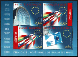 2004 Bloc 110 (N°3256/59)  - Europese Unie - Europese Verkiezingen - Union Européenne - Gestempeld - Oblitéré - 2002-… (€)