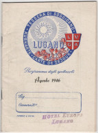 Tessera Di Soggiorono Lugano - Programma Degli Spettacoli 1946 - Documents Historiques