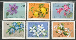 POLAND MNH ** 2718-2723 FLORE FLEUR CLEMATITE Flower - Neufs