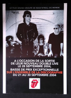 Publicité, Spectacle, Musique & Musiciens, The Rolling Stones, 2004, Double Live, Frais Fr 2.45 E - Advertising