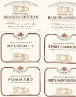 6 Etiquettes Neuves En Fac Similé BOUCHARD Chateau De Beaune Liste Ci Dessous (284) - Bourgogne
