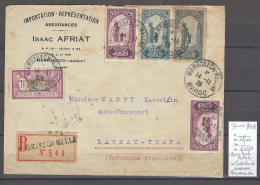Maroc - Bureau De Marrakech Mellah - 1928 Recommandée Pour L'Indochine - Luftpost