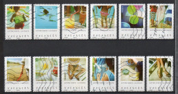 - FRANCE Adhésifs N° 1741/52 Oblitérés - Série Complète VACANCES 2019 (12 Timbres) - - Used Stamps