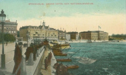 Stockholm; Grand Hotel Och Nationalmuseum - Circulated. - Zweden