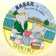 Autocollant Publicitaire . BABAR Et CELESTE . SHAO KO  - Autres & Non Classés