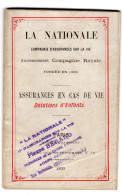LA NATIONALE . Compagnie D'Assurances Sur La Vie . Livret De 1899 Pierre BERARD Agent Général à ISSOIRE - Autres & Non Classés