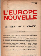 L'EUROPE NOUVELLE N° 355 Décembre 1924 . Le Crédit De La France - Otros & Sin Clasificación