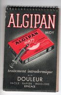 Carnet à Spirale  ALGIPAN - THIODACAÏNE - THIODERAZINE - PIPERAZINE MIDY - Publicités