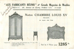 AUX FABRICANTS REUNIS . Grands Magasins De Meubles . Promotions . Prix Imbattables ! - Publicités