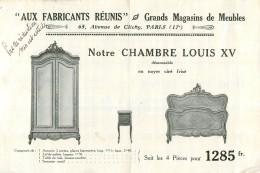 AUX FABRICANTS REUNIS . Grands Magasins De Meubles . Promotions . Prix Imbattables ! - Reclame