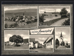 AK Lommersdorf, Ortsansicht, Strassenpartie, Marktplatz, Kirche  - Autres & Non Classés
