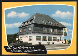 AK Losheim / Eifel, Hotel-Pension Balter Mit BP-Tankstelle  - Autres & Non Classés