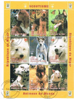 NIGER - NIAMEY Bloc De 9 Timbres Races De Chiens Thème Animaux,mammifères,chiens 285 - Chiens