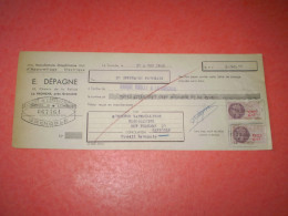 E. Dépagne La Tronche, Isère, Manufacture Dauphinoise D'appareillage électrique; Timbre Fiscal 25 C X 2 - Bills Of Exchange
