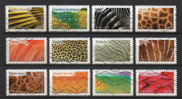 - FRANCE Adhésifs Oblitérés - Série Complète ANIMAUX EN COULEURS 2024 (12 Timbres) - - Oblitérés