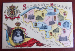 Cpa Souvenir De Belgique - Les Neuf Provinces - Other & Unclassified