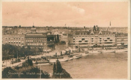 Stockholm 1912; Utsikt Mot Grand Hotell (boats) - Circulated. (Stenders Förlag) - Suecia