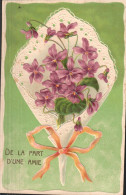 De La Part D'une Amie (bouquet De Fleurs En Relief Gaufrée) - Otros & Sin Clasificación