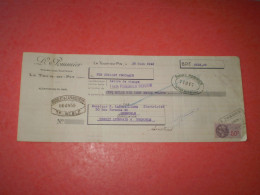 L. Pommier La Tour Du Pin, Isère, Appareillage électrique; Timbre Fiscal 50c - Bills Of Exchange