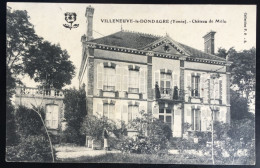 Villeneuve-la-Dondagre - Chateau De Molu. ANIMEE (jardin, Balcon). Circulée 1915 - Villeneuve-la-Dondagre