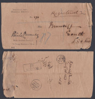Inde British India Hyderabad Princely State British Residency 1888 Used Registered Cover To Lucknow - 1882-1901 Empire
